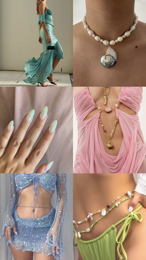 Purple Mermaid Outfit, Mermaid Jewellery Aesthetic, Mermaid Outfit Inspiration, Golden Mermaid Aesthetic, Mermaidcore Outfit Aesthetic, Ocean Aesthetic Fashion, Sea Witch Aesthetic Fashion, Modern Mermaid Aesthetic Outfit, Mermaid Look Outfit