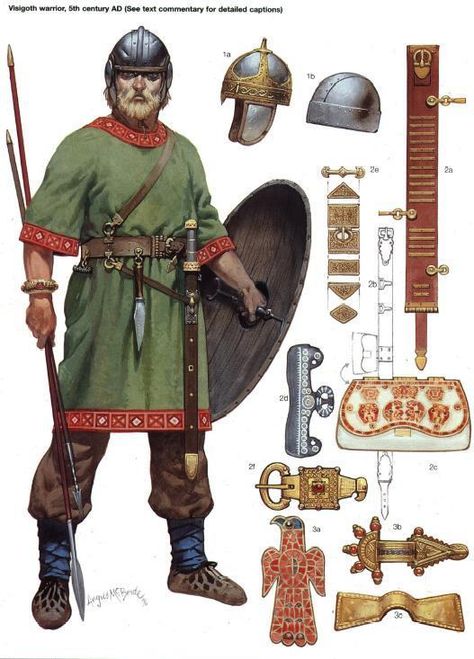 Ancient Germanic Tribes | The Germanic Tribes and the Scottish Picts! | MR. MEINERS SIXTH GRADE ... Visigoth Warrior, Viking Armor, Warriors Illustration, Roman Soldier, Germanic Tribes, Historical Warriors, Ancient Celts, Ancient Armor, Celtic Warriors