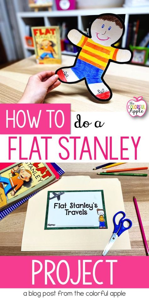 How to do a Flat Stanley project in your classroom - all the steps you need!  This blog post includes Flat Stanley ideas to complete this activity with your elementary students.  Includes a free checklist to guide you.  Your kids will love the Flat Stanley project! Flat Stanley Ideas, Flat Stanley Activities, Flat Stanley Template, Reading Engagement Strategies, Stanley Ideas, Flat Stanley Project, Elementary Literacy Activities, Flat Stanley, Elementary School Counseling