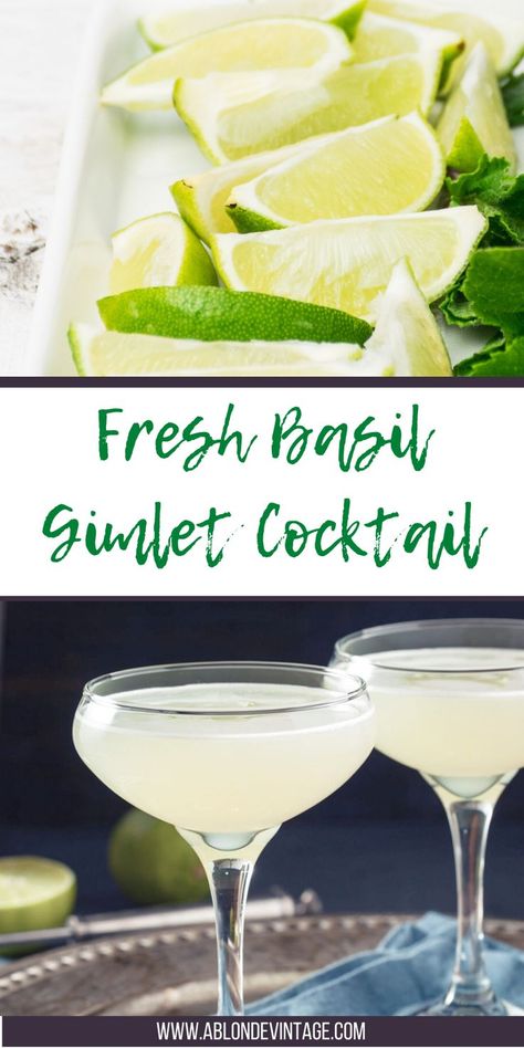 Basil Gimlet, Aviation Gin, Gimlet Recipe, Gimlet Cocktail, Cocktails Summer, Gin Recipes, Gin Cocktail Recipes, Gin Drinks, Cocktails Recipes