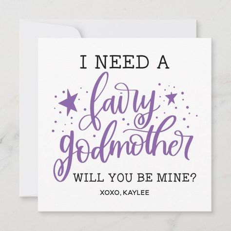 Will You Be My Fairy Godmother, Be Mine Proposal, Will You Be My Godmother Proposal, Godparent Request Ideas, Godparent Request, Bautizo Ideas, Dedication Ideas, Godmother Proposal, Ideas Decoracion