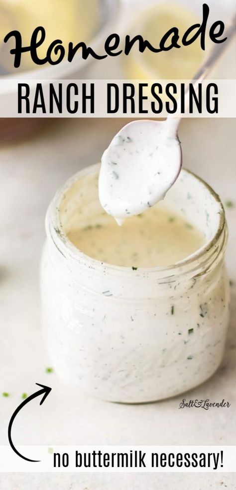 Restaurant Style Ranch Dressing, Restaurant Ranch Dressing, Best Ranch Dressing, Ranch Dressing Recipe Homemade, Buttermilk Ranch Dressing, Buttermilk Ranch, Ranch Dressing Recipe, Ranch Salad Dressing, Ranch Recipe