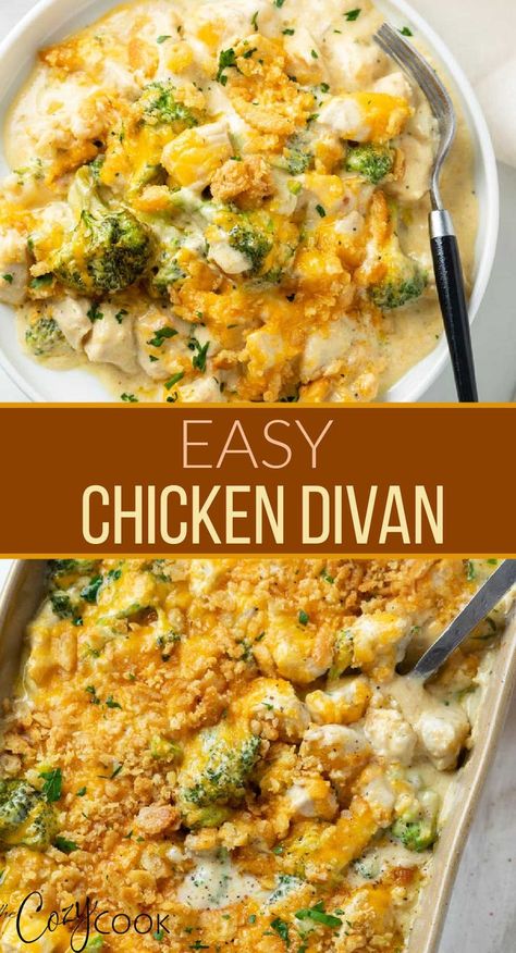 chicken divan with broccoli and a crunch ritz topping Chicken Divan No Canned Soup, Chicken Divan Recipe Without Canned Soup, Chicken Divan Recipe With Curry, Chicken Divan Casserole With Rice, Chicken Devine Casserole, Chicken Divan With Rice, Chicken Divan Recipe Easy, Easy Chicken Divan, Chicken Broccoli Divan