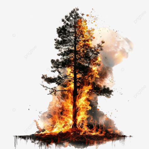 forest fires burning tree in fire flames Burning Tree Drawing, Tree On Fire Tattoo, Tree Burning, Flames Png, Tree On Fire, Burning Forest, Fire Tree, Burning Tree, Fire Png