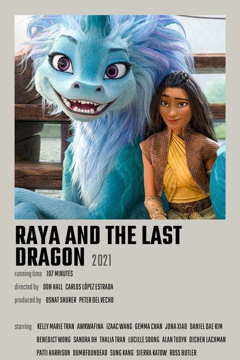 Raya And The Last Dragon Poster, Rava And The Last Dragon, Raya And The Last Dragon Aesthetic, Cinema Journal, The Last Dragon Movie, Last Dragon Movie, Raya The Last Dragon, Aesthetic Polaroid, Animated Movie Posters