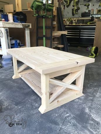 Table Farmhouse, Rocket Stoves, Coffee Table Farmhouse, Diy Coffee Table, Farmhouse Furniture, Diy Furniture Table, Woodworking Furniture, Woodworking Projects Diy, Diy Table