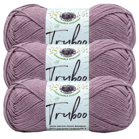 "Buy the 3 Pack Lion Brand® Sustainable Stitching™ Truboo Solid Yarn at Michaels. com. Oh-so-soft and with a subtle sheen, Truboo is a 100% bamboo yarn with amazing drape. Oh-so-soft and with a subtle sheen, Truboo is a 100% bamboo yarn with amazing drape. This light yarn works up into breezy garments that are perfect for transitioning from spring into summer.3 Skein PackWeight: Light (3)Contents: 100% rayon from bambooSkein weight: 3.5 oz / 100 gYardage: 241 yd / 220 mKnitting Gauge:23 sts - 16 Yarn Mushroom, Truboo Yarn, Spring Into Summer, Weaving Kit, Bamboo Yarn, Summer 3, Lion Brand Yarn, Weaving Projects, Lion Brand