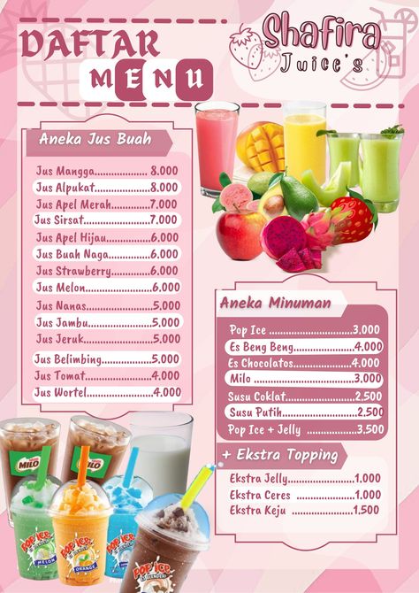 Jasa editing banner , menu dll Juice Menu, Buah Naga, Beautiful House Plans, Menu Ideas, Coffee Design, Business Signs, Menu Design, Do More, Melon