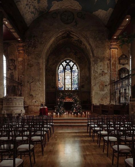 Antique Wedding Ceremony, Historical Venue Wedding, Gothic Venue Wedding, The Mount Without Wedding, Goth Wedding Ceremony, Gothic Chapel Wedding, Dark Academia Wedding Venue Aesthetic, The Mount Without Bristol, Alternative Wedding Venues