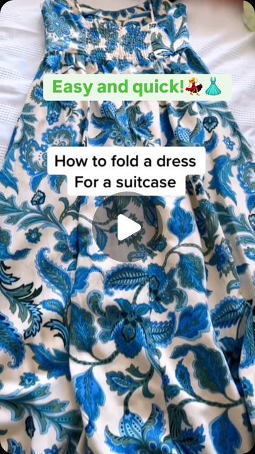 How To Store Luggage At Home, Folding A Dress For Travel, Fold Dresses For Travel, Best Way To Pack A Suitcase Travel Hacks, Packing Dresses In Suitcase, How To Pack A Suitcase Without Wrinkles, Folding Clothes For Travel Packing Hacks Videos, How To Pack A Dress In A Suitcase, Folding Dresses For Travel