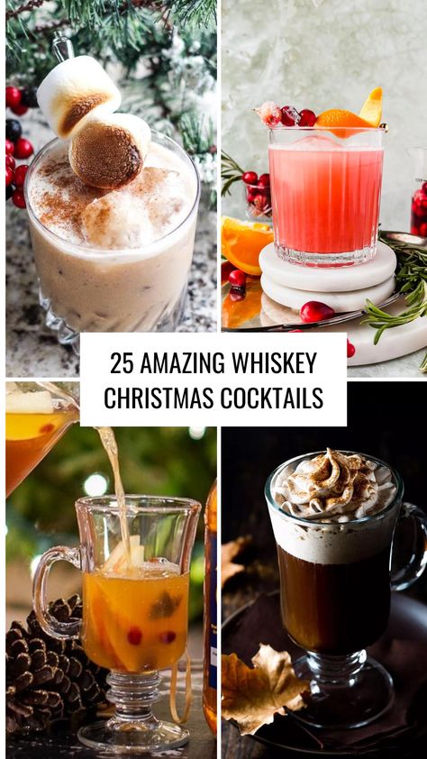 Holiday Cocktail Whiskey, Winter Whiskey Cocktails, Hot Whiskey Drinks, Christmas Apple Cider, Scotch Whiskey Cocktails, Fun Christmas Drinks, Whiskey Cocktails Easy, Couple In The Kitchen, Whiskey Drinks Recipes