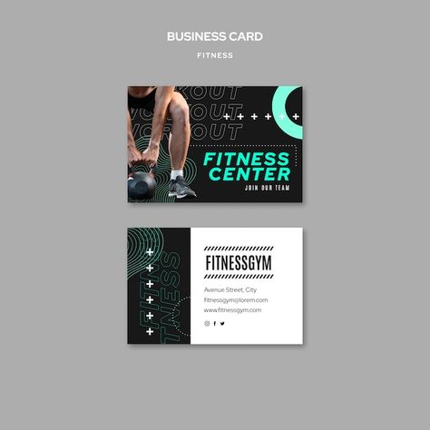 Sport Business Card, Gym Business Card, Gym Template, Fitness Business Card, V Card, Presentation Slides Design, Stylish Business Cards, Slides Design, Name Card Design