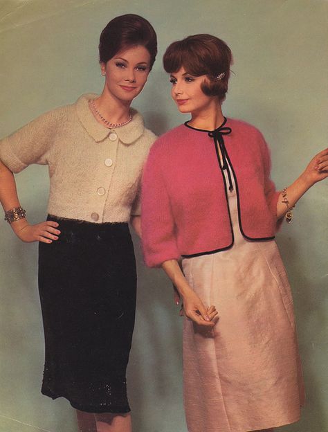 1960s Cardigan, Vintage Knitting Patterns, Motif Vintage, Pdf Knitting Pattern, Rose Vintage, Open Knit Cardigan, Single Crochet Stitch, 1960s Fashion, Cardigan Pattern