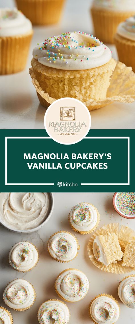 Essen, Joanna Gaines Cupcake Recipe, Magnolia Cupcakes, Moist Cupcake Recipes, Baking Challenge, Moist Cupcakes, Magnolia Bakery, Vanilla Cupcake Recipe, Magnolias Bakery