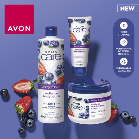 From heat to aircon, skin can get dry in the summer. Avon's NEW Berry Fusion collection can help. Delivering moisture and a juicy summer scent, it's perfect for warmer days 🍓. From just £2! 😱 AVON ONLINE https://linktr.ee/Beauty.And.Style?subscribe #SummerSkincare #BerryScented #BodyMoisturiser #BodyLotion #HandCream Avon Fragrance, Avon Care, Avon Skin Care, Avon Collectibles, Avon Perfume, Extra Dry Skin, Avon Beauty, Selling Avon, Avon Online