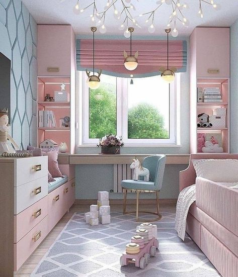 Nursery Room Design, Kids Bedroom Designs, Kids Interior Room, Girl Bedroom Designs, Girl Bedroom Decor, Room Design Bedroom, Bedroom Refresh, Kids Interior, Small Room Bedroom