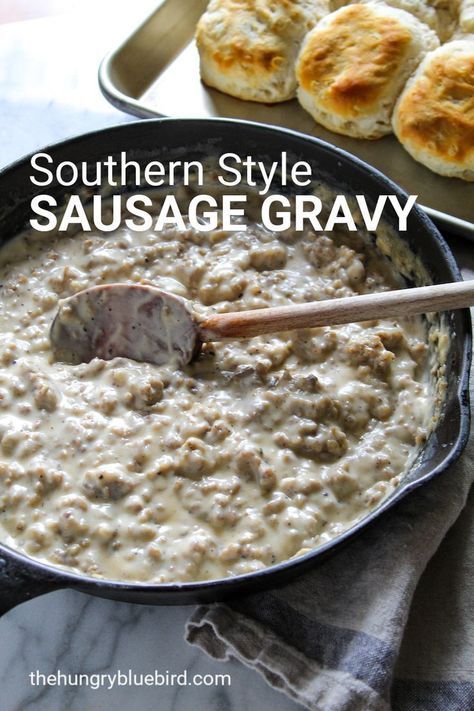 Southern Style Brunch Ideas, Southern Sausage Gravy And Biscuits, Biscuit And Sausage Gravy, Country Style Breakfast, Country Breakfast Ideas, Country Cooking Recipes Southern Style, Sausage And Gravy Biscuits, Country Style Gravy, Country Style Dinner