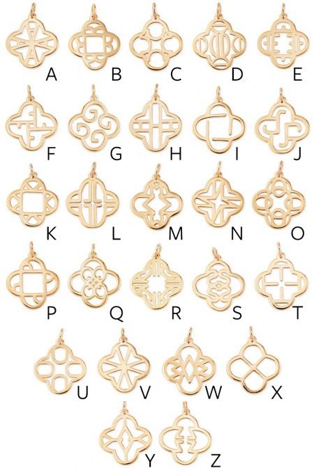 Clover Alphabet Charm - Gold by Stella & Dot are custom designed so that each letter is subtly incorporated into our favorite clover shape. Wear as an initial charm or simply for the unique design. Stella And Dot Jewelry, Alphabet Charms, Stella Dot Style, Inexpensive Jewelry, Alphabet Charm, Clover Charm, Shape Wear, Initial Jewelry, Initial Charm