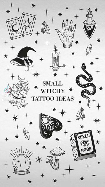 Elegant Small Tattoos, Magick Tattoo, Witchy Tattoo Ideas, Witchcraft Tattoos, Sparkle Tattoo, Small Tattoos For Women, Wiccan Tattoos, Autumn Tattoo, Horoscope Tattoos