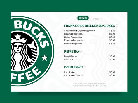 Starbucks Price, Starbucks Prices, Web Design Pricing, Price List Design, Coffee Prices, Web Design Quotes, Free Web Design, Invoice Design, Price List Template