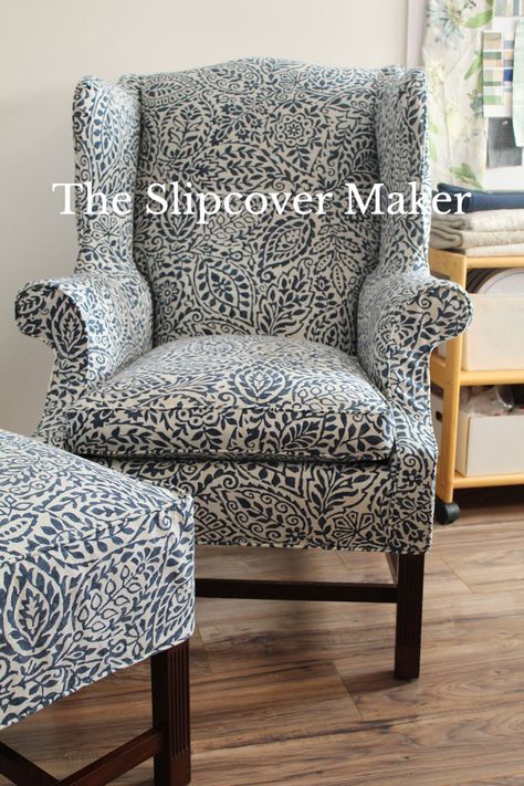 Reupholster Chair Diy, Upholstered Chairs Diy, Wingback Chair Slipcovers, Wingback Chair Covers, Upholstered Chairs Fabric, Diy Furniture Upholstery, Reupholster Chair Dining, Wing Back Chair, Furniture Reupholstery