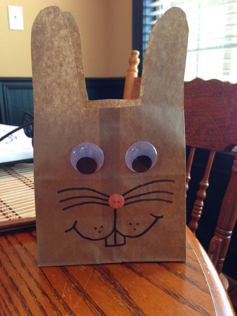 Bunny Bags For Easter, Easter Door Decorations Classroom, Paper Bag Bunny, Easter Door Decorations, Prek Ideas, Easter Basket Crafts, Easter Door Decor, Bunny Treats, Easter Preschool