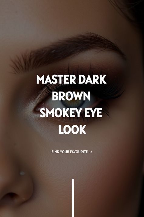 Master Dark Brown Smokey Eye Look Black Eyelid Makeup, Vaquera Makeup Looks, Smokey Eye For Hazel Eyes, Brown Smokey Eye Makeup Tutorial, Brown Smokey Eye Makeup, Bronze Smokey Eye, Makeup Tutorial Step By Step, Black Smokey, Black Smokey Eye