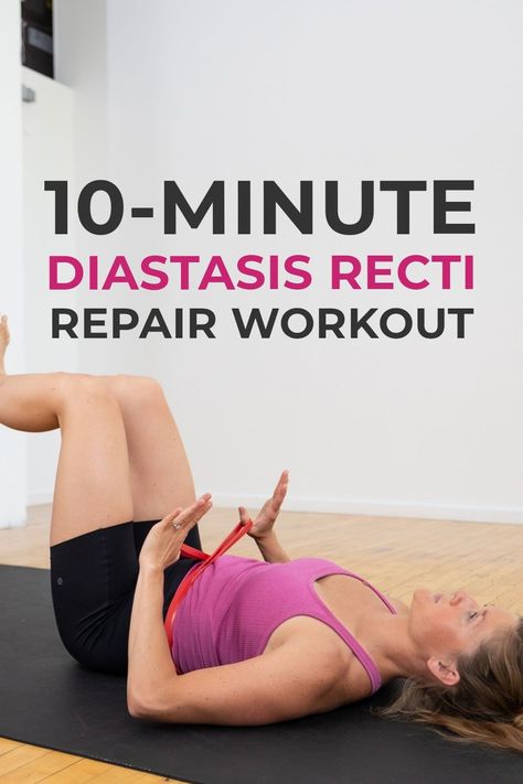 Postpartum Resistance Band Workout, Restore Your Core And Pelvic Floor, Postpartum Ab Workout, Postpartum Abs, Resistance Band Ab Workout, Resistant Band Workouts, Diastasis Recti Repair, What Is Diastasis Recti, Resistance Band Abs