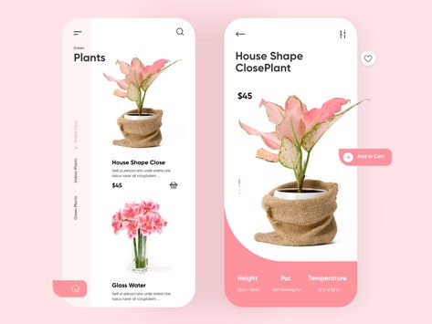 Plant Mobile, Web App Ui Design, Ui Design Dashboard, Flower App, Ui Design Trends, Dark Theme, Photo Frame Design, Most Viewed, Ux Design Inspiration