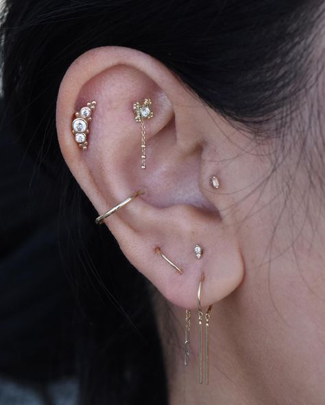 Styled this ear many moons ago! Today we upgraded the Faux Rook to “Grace” by @mayajewelry ✨ So many new designs and styles from the safe… | Instagram Maximalist Earring Stack, Ear Project, Minimalist Ear Piercings, Earring Stack, Ear Style, Jewelry Inspo, New Designs, Stylish Jewelry, Ear Jewelry