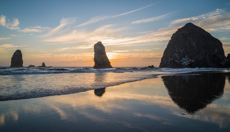 Why Do People Visit Haystack Rock? - Drivin' & Vibin' Haystack Rock, Princeton New Jersey, Ecola State Park, Pacific City, Free Camping, Cannon Beach, Scenic Beauty, Why Do People, Coastal Towns