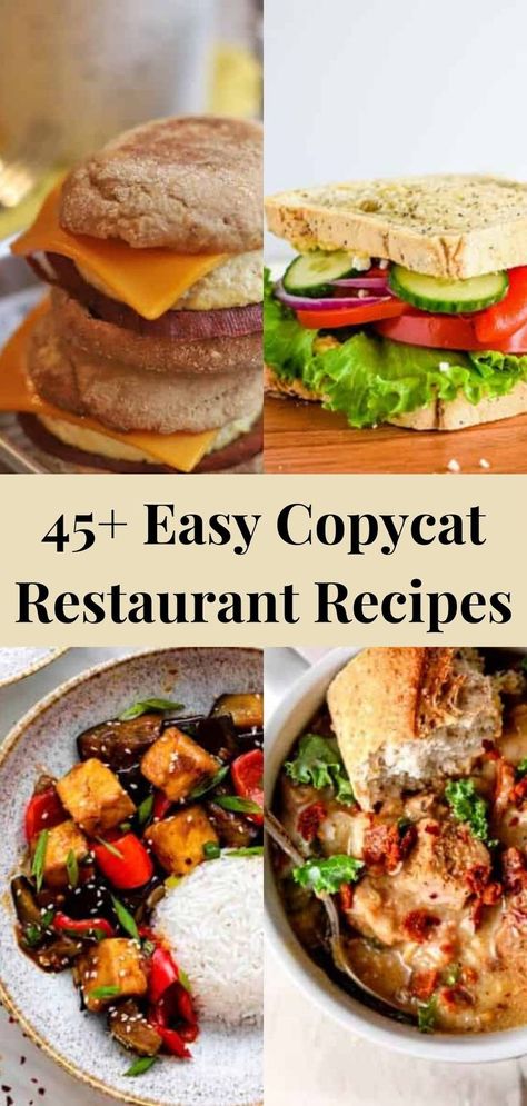 45+ Vegetarian and Vegan Copycat recipes Vegan Copycat, Restaurant Recipes Famous, Famous Restaurants, Simple Family Meals, Copykat Recipes, Light Bites, Copycat Restaurant Recipes, Vegetarian Options, Restaurant Food