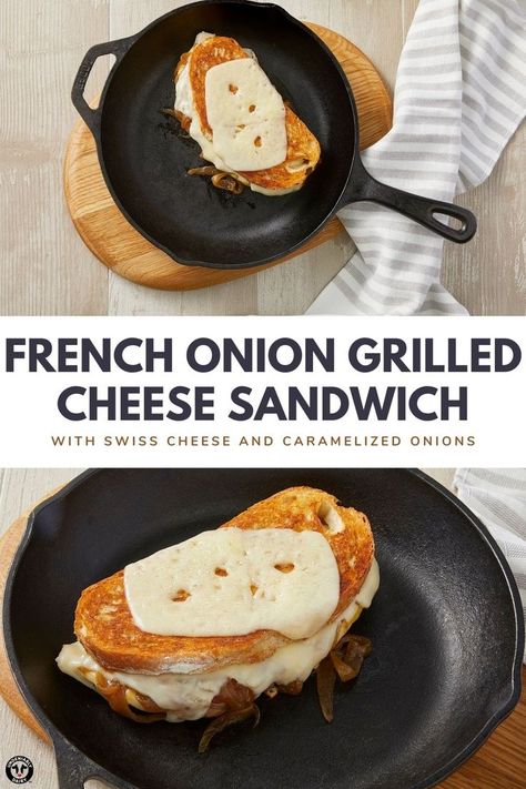 Our French Onion Grilled Cheese Sandwich adds a fun twist to the classic grilled cheese that would be perfect to celebrate Father's Day this weekend. Made with Swiss cheese this sandwich will not disappoint! You can also pair it with soup for the ultimate comfort food meal. Fall Sandwich Recipes, Fall Sandwich, French Onion Grilled Cheese, Soup And Grilled Cheese, Grilled Cheese Sandwich Recipe, Onion Grilled Cheese, Cheese Sandwich Recipe, Grill Cheese Sandwich Recipes, Fall Meal