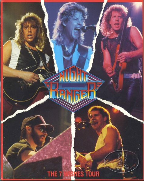 NIGHT RANGER PARK WEST AMPHITHEATER JULY 18, 1985 Film Posters, Classic Rock, Art, Night Ranger, Book Program, 80's Music, Wayback Machine, Band, Concert