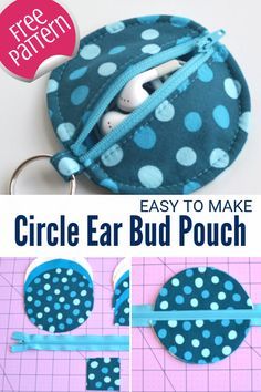 Earbud Holder Diy, Sewing With Scraps, Earbud Pouch, Earbud Holder, Ear Bud, Diy Sewing Gifts, Pouch Diy, Pouch Sewing, Diy Holder