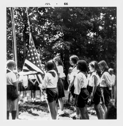 June 1966 at the morning flag-raising ceremony at Camp Tanadoona in Chanhassen, Minnesota. Tanadoona still exists as part of "Camp Fire Minnesota", but both the camp and the organization pretty much exist in name only. I am sure that kids of all genders still have memorable experiences in Camp Fire and at Tanadoona, but the VITAL role it played allowing girls to discover themselves and their abilities away from the pressures of putting on a show for the boys is gone. 😢 Camp Fire Girls, Camp Fire, Girls Camp, Twin Cities, St Paul, Campfire, Pretty Much, The Boys, The Morning