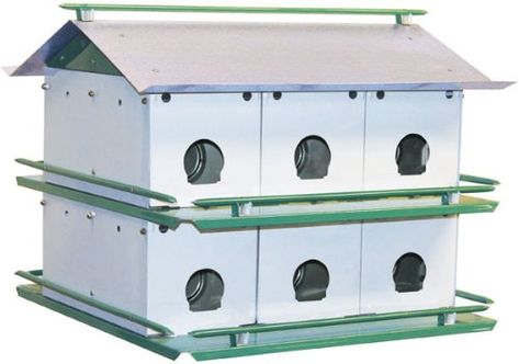 PRICES MAY VARY. One of the first ever built from aluminum, which helps keep the martins cool during the hot summer months 12 compartments each have lift up, snap out doors so you can clean out one without disturbing the other nests Guard rails along the porches prevent babies from falling out of the nest and allow martins to perch and preen Includes 22 inch roof perch 12 winter door stops close the house when your martins migrate south Purple Martin Birdhouse, Martin Bird House, Martin Bird, Pioneer House, Purple Martin House, Nature House, Purple Martin, Martin House, Bird Aviary