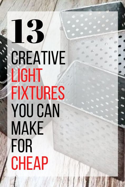 Make your home decor look more expensive with these creative lighting ideas you can make for cheap. These simple and easy ideas ceiling and table lightin will make your living room, bedroom, dining room, bathroom and kitchen look beautiful. #hometalk Essen, Diy Dining Room Light Fixtures, Diy Hanging Light Fixtures, Cheap Ceiling Ideas, Cheap Light Fixtures, Creative Lighting Ideas, Diy Hanging Light, Bathroom Lighting Diy, Hanging Lamps Living Room