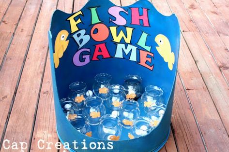 carnival games.  Looks like a fun ensentive for working on skills.  May have to use plastic bowls instead of the glass. Fish Bowl Game, Diy Carnival Games, Fall Festival Games, Theme Carnaval, Fall Carnival, Diy Carnival, Festival Games, Kids Carnival, School Carnival