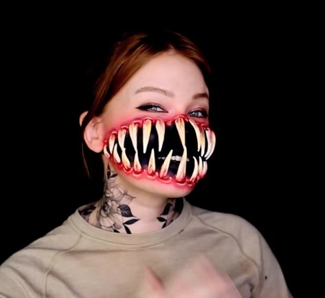 Horror Make-up Horror Mouth, Mouth Makeup, Horror Make-up, 2023 Halloween, Makeup Transformation, Big Mouth, Your Skin, Make Up, Make Your