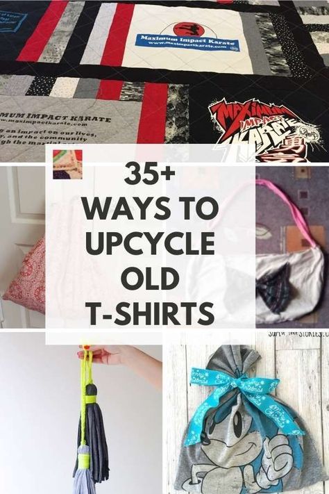 Don't toss old T-shirt! It time to create something with those old t-shirt you are saving. Things To Make From Old Tshirts, Upcycling, Recycle Tee Shirts Ideas, Sewing Project Old Tshirt, Reuse Tshirts Ideas, T Shirts Recycle Ideas, What To Make With Old T Shirts, What To Do With Old Shirts Diy, Recycling Old T Shirts