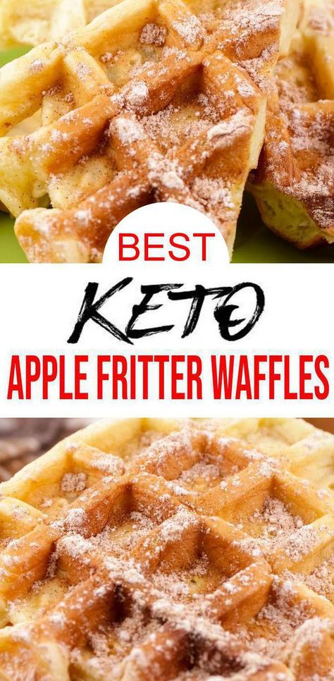 Keto Waffles- Low Carb Keto Apple Fritter Waffles Recipe - Easy waffle maker recipe! Serve as keto breakfast, lunch, dinner, snacks easy on the go. Healthy, gluten free, sugar free #apple fritter waffles. Great for birthdays, brunch, healthy breakfast recipe. Skip take out, fast food & delivery or bakery or breakfast pastries - easy recipe. Better than breakfast pastry. Great Fall food for Halloween, Thanksgiving or Christmas breakfast or brunch. Check out this keto food recipe today :) #lowcarb Breakfast Pastries Easy, Pastries Easy, Food For Halloween, Fast Food Delivery, Keto Waffles, Easy Waffle Recipe, Low Carb Waffles, Waffle Iron Recipes, Breakfast Pastry