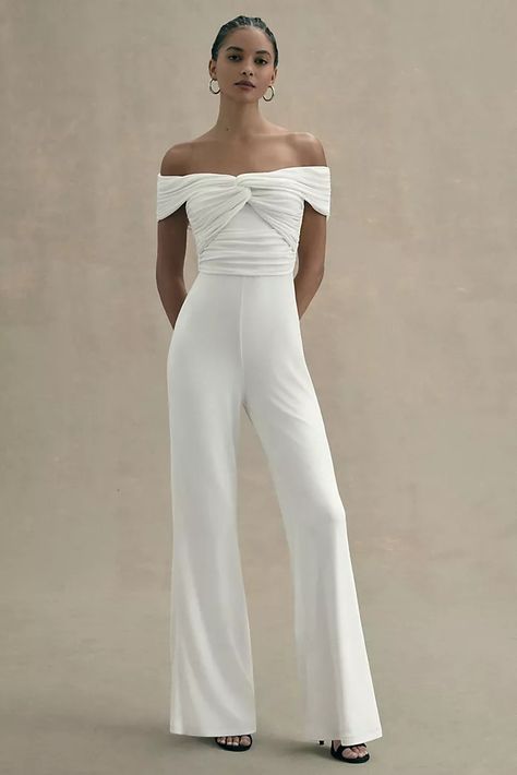 Wedding Reception Dresses | Anthropologie Reception Jumpsuit, Bride Jumpsuit, Bridal Tops, Anthropologie Wedding, Bridal Jumpsuit, Wedding Jumpsuit, Wedding Reception Dress, Lace Cutout, Bridal Event