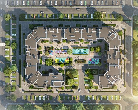 Multi Unit Housing on Behance Multi Family Housing Architecture, Residential Complex Site Plan, Residential Complex Plan, Apartment Complex Floor Plan, Multi House Family Compound, Site Development Plan, Urbanism Architecture, Architecture Journal, Architecture Site Plan