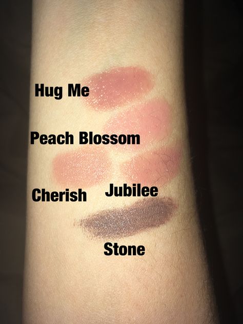 My Mac lipsticks  Hug me, peach blossom, cherish, jubilee, stone. Love my nudes and natural pinks! Mac Hug Me, Mac Lipsticks, Peach Blossom, Mac Lipstick, Peach Blossoms, Hug Me, Aesthetic Makeup, Lipsticks, Random Things