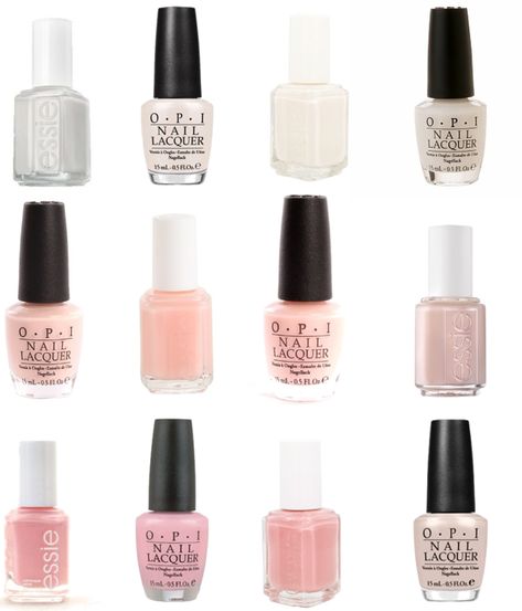 Flutter By: The Best Wedding Nail Polishes from Essie and OPI Marshmallow Nail Polish, Nail Polish Cake, Essie Marshmallow, Wedding Nail Polish, Nagel Art, Opi Nail Polish Colors, September Colors, Opi Nail Colors, Essie Gel