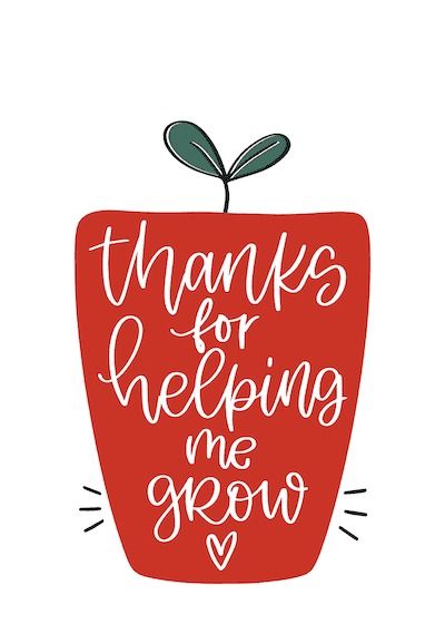 Printable Thank You Cards Thanks for Helping Me Grow Seedling Plant Thanks For Helping Me Grow, Teacher Appreciation Gifts Diy, Teachers Day Card, Teacher Appreciation Printables, Teacher Gift Card, Teacher Appreciation Cards, Teacher Thank You Cards, Free Thank You Cards, Free Printable Cards