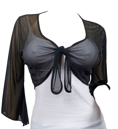 Sexy MidNight Black Sheer Front Tie Bolero Shrug Plus Size Top | eVogues Apparel Sheer Shrug, Shrug Top, Petite Models, Outfits 2000s, Catwalk Models, Plus Size Fashion Tips, Bolero Shrug, Plus Size Top, Curvy Outfits