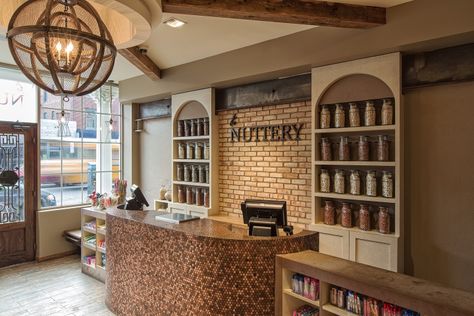 The Nuttery by ImageCoDesign, New York City » Retail Design Blog Nut Store, Store Plan, Hotel Floor Plan, Specialty Drinks, Grocery Store Design, Hotel Floor, Meat Shop, Peanut Recipes, Fruit Shop