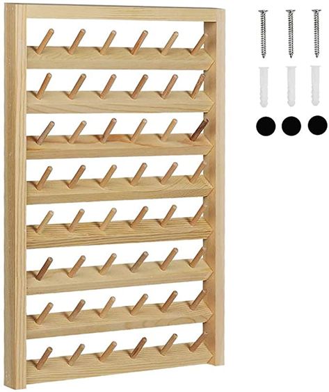 Thread Rack, Thread Organization, Spool Holder, Thread Storage, Wood Spool, Wooden Organizer, Thread Holder, Jewelry Rack, Sewing Space